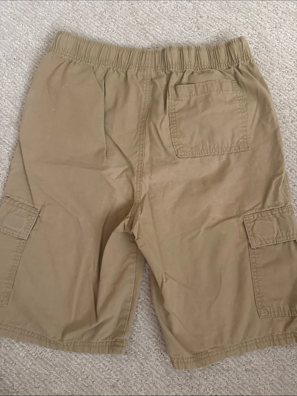 Children Place Boys Cargo Shorts in Khaki - Adjustable Elastic Waist 18